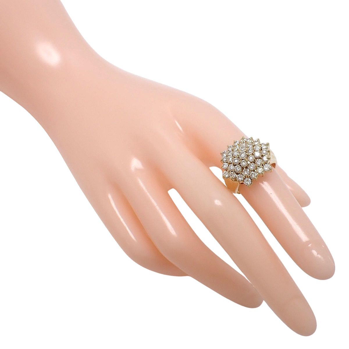 Diamond Ring D2.27 Yellow Gold K18YG Size 12 (EU 52) 9.6g