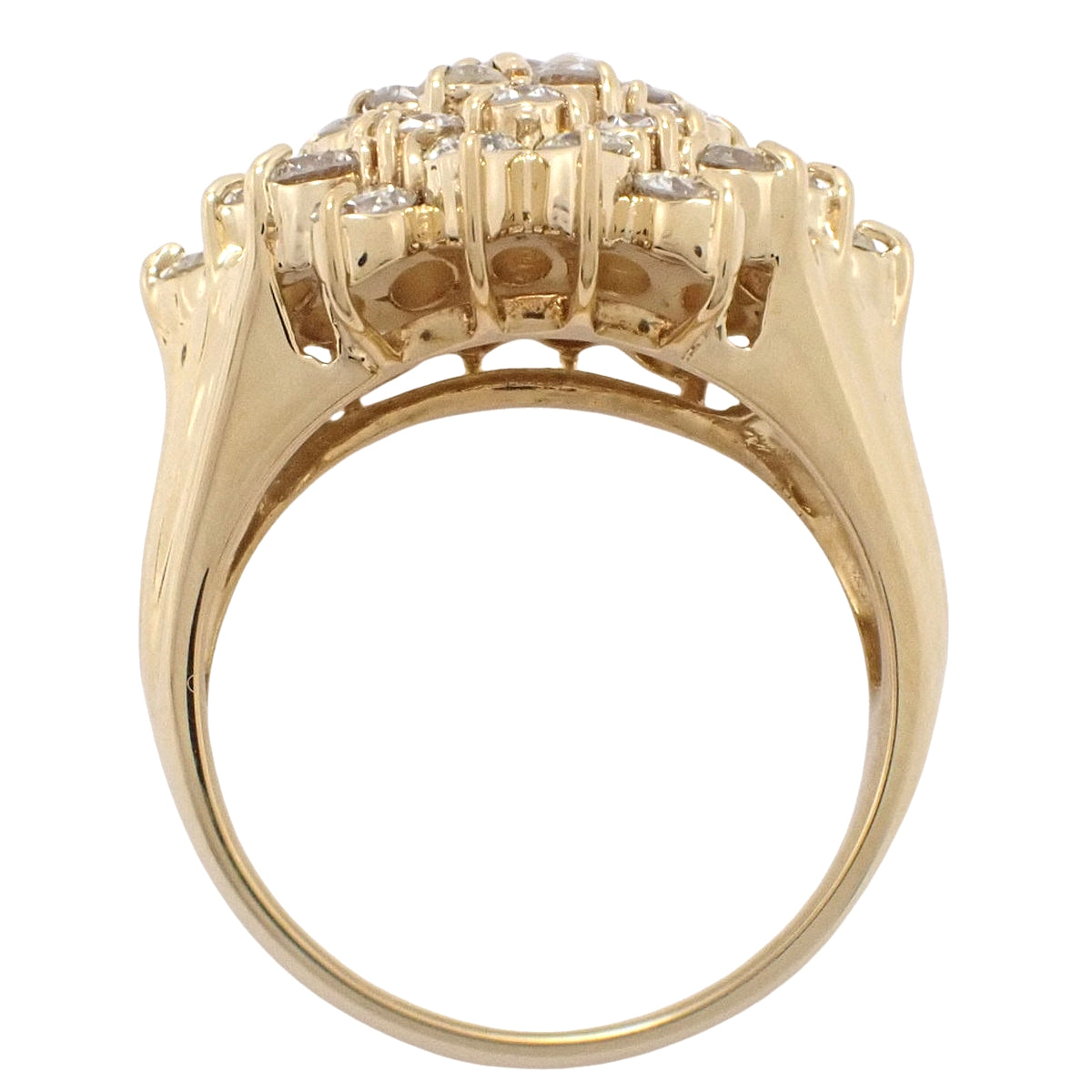 钻石戒指 D2.27 黄金 K18YG 12(52)号 9.6g