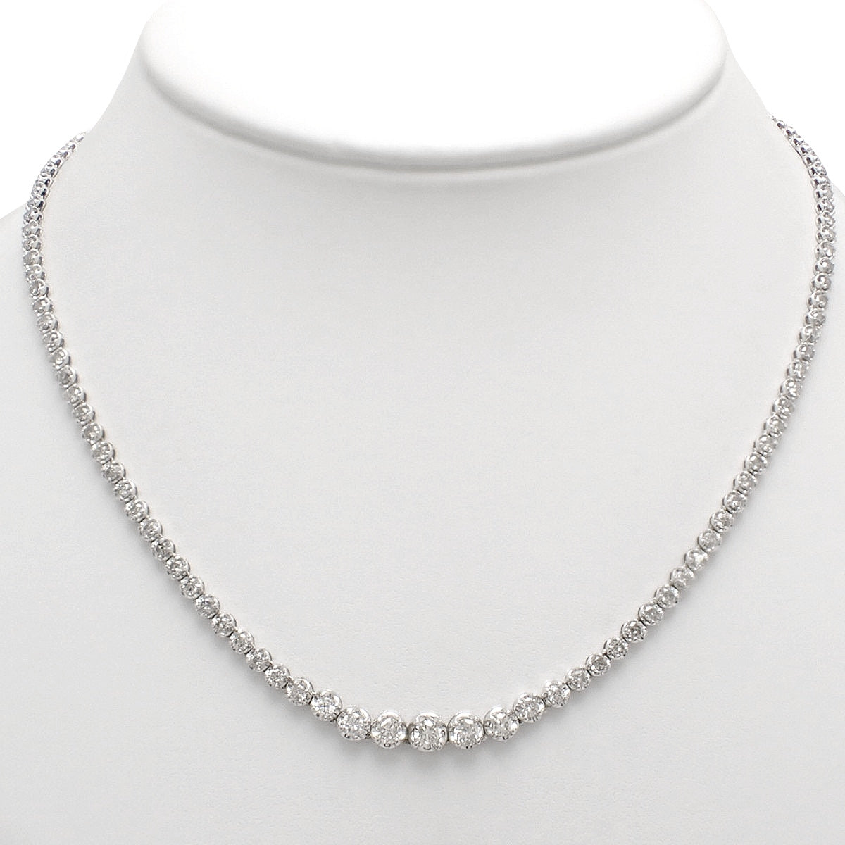 Tennis Diamond Necklace D5.0 White Gold K18WG 12.9g