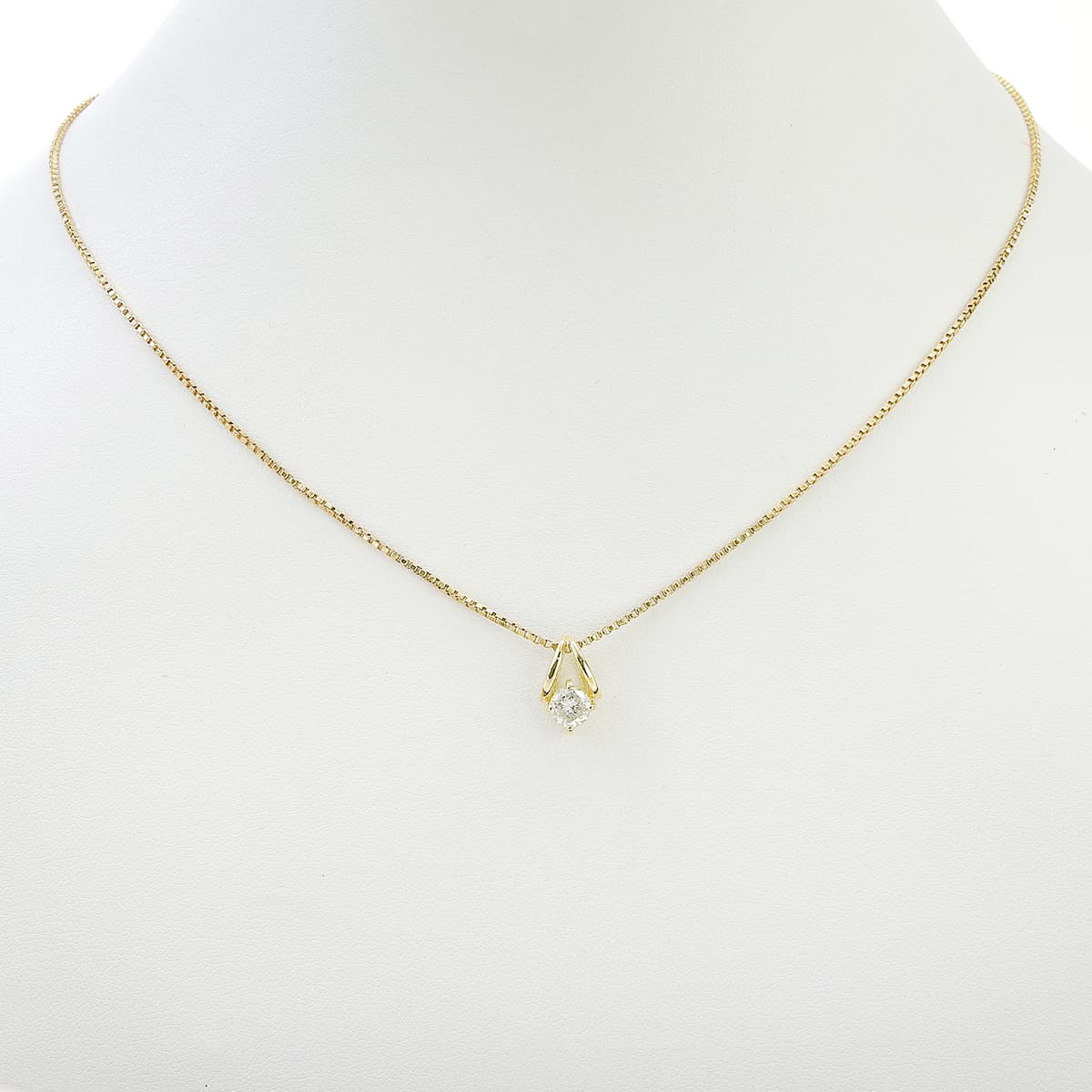 Diamond Necklace Diamond D0.45 K18YG 3.8g