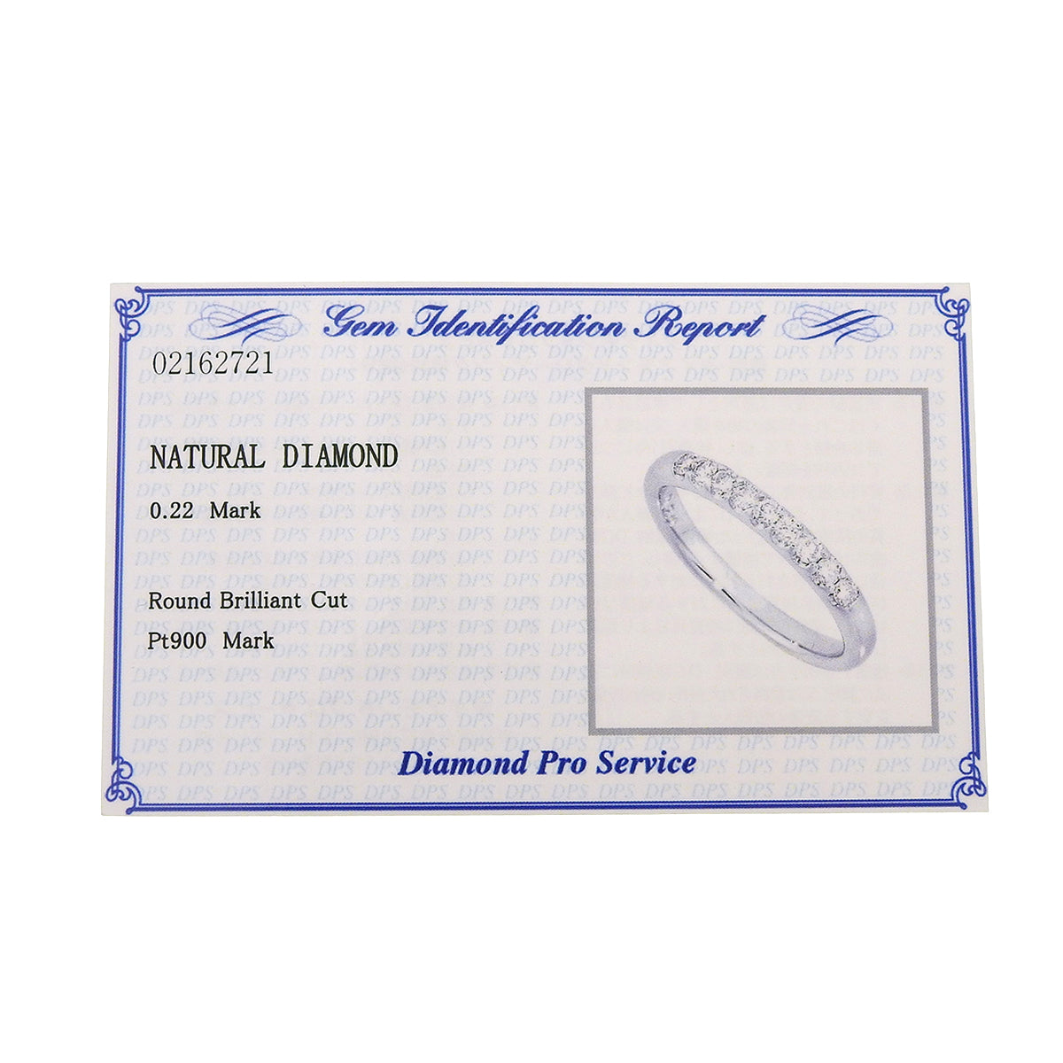 Diamond ring D0.22 Platinum Pt900 3.6g