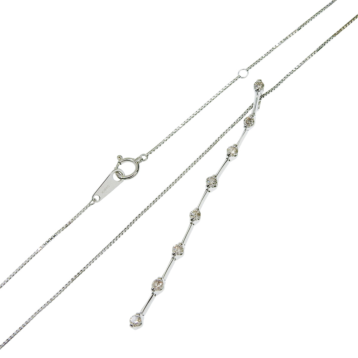 钻石项链 D0.50 K18WG 4.2g