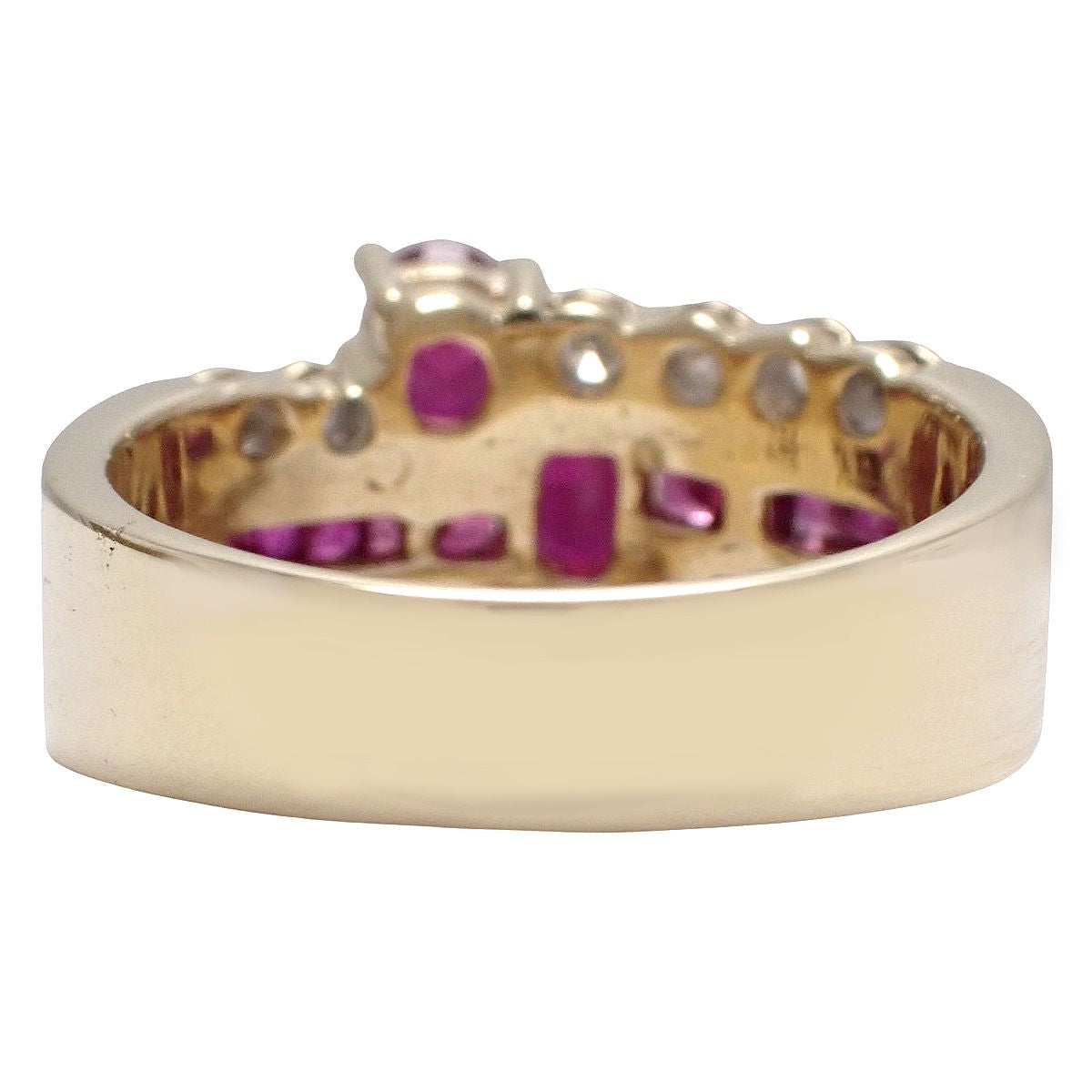 Ruby Diamond Ring R1.23/D0.89 Yellow Gold K18YG Size 12 (EU 52) 8.0g