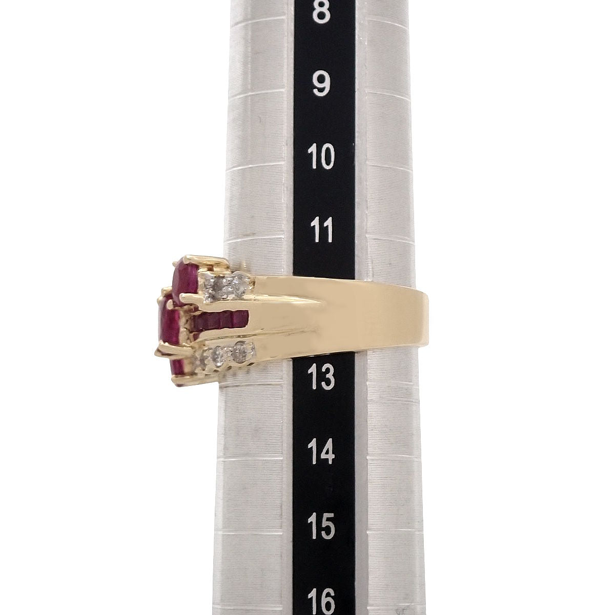 Ruby Diamond Ring R1.23/D0.89 Yellow Gold K18YG Size 12 (EU 52) 8.0g