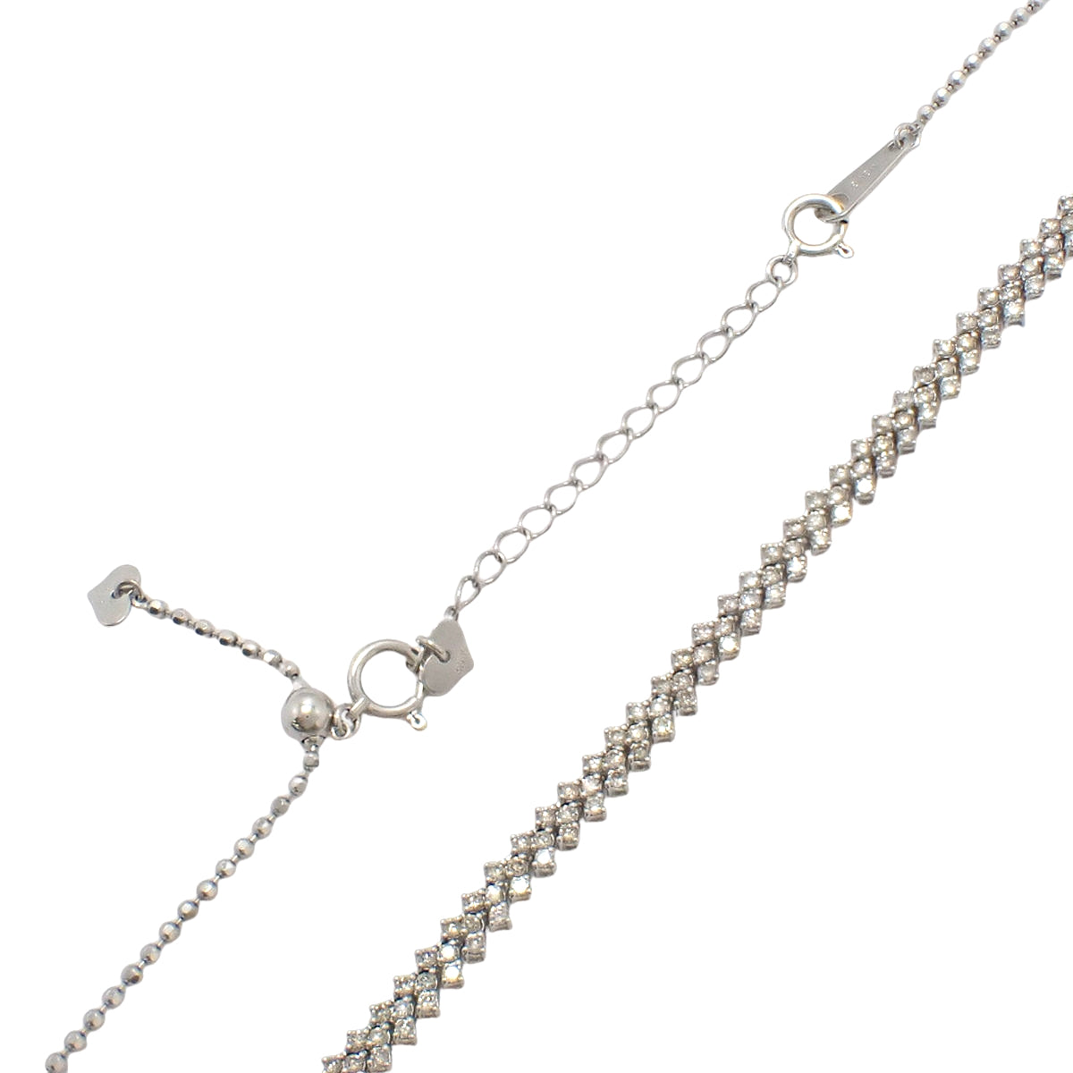 ダイヤモンドネックレス D1.50 ホワイトゴールド K18WG 8.9g