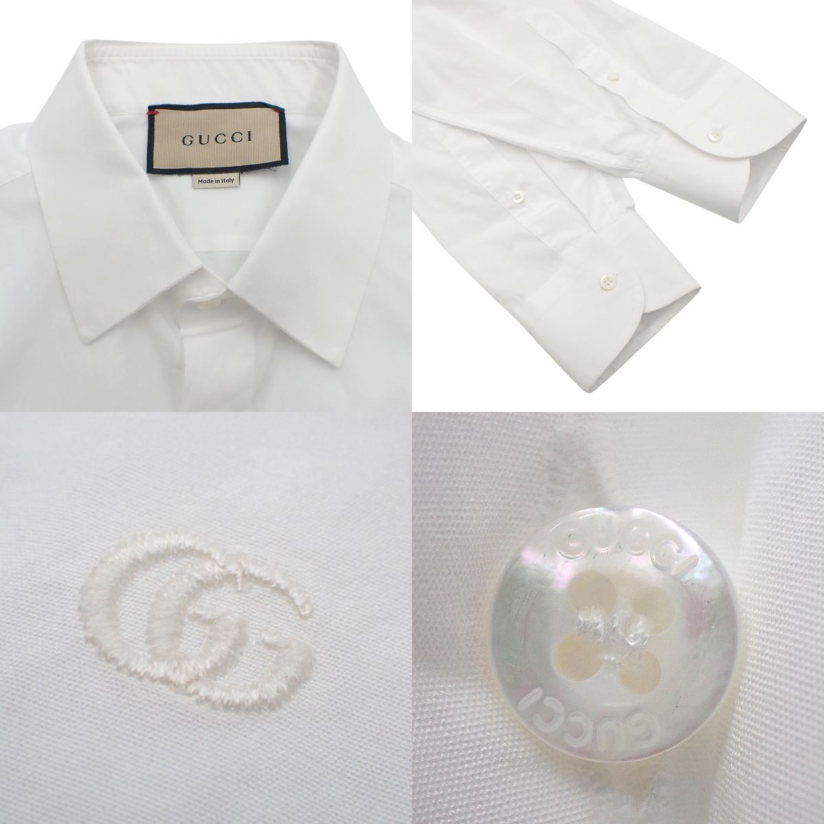 GG logo embroidered shirt size 40