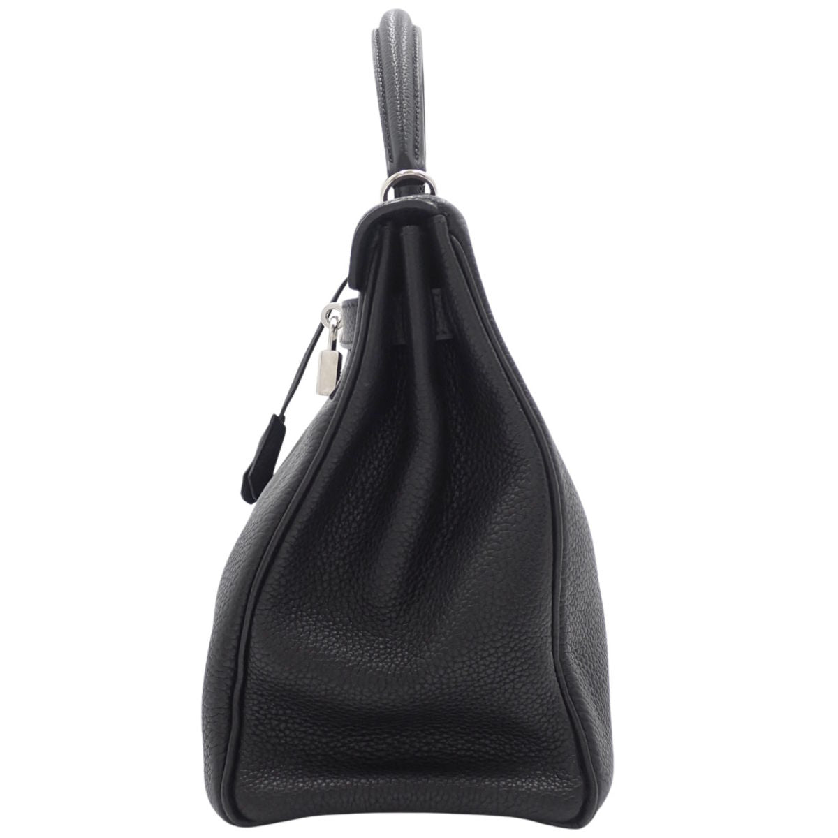 Kelly 32(内缝线)Togo 皮革,钯金配件,黑色,银色配件,H 印记