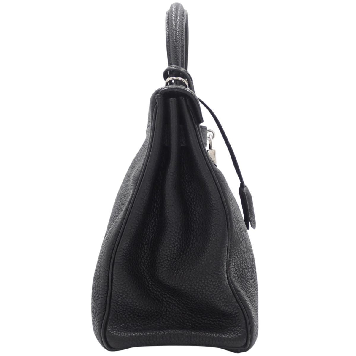 Kelly 32(内缝线)Togo 皮革,钯金配件,黑色,银色配件,H 印记