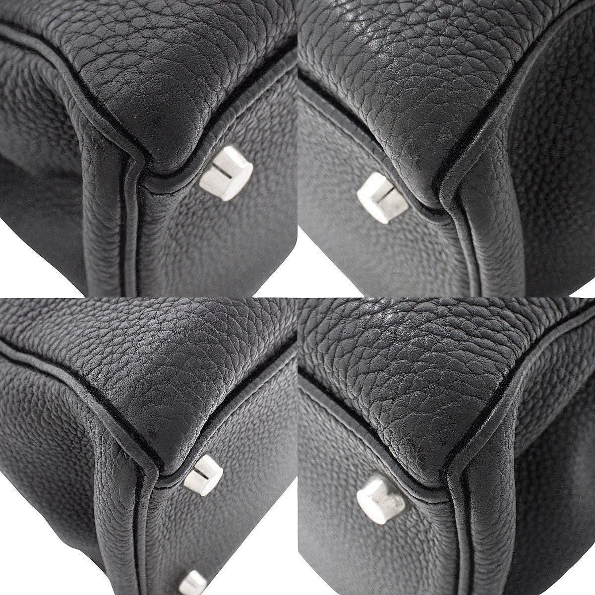 Kelly 32(内缝线)Togo 皮革,钯金配件,黑色,银色配件,H 印记