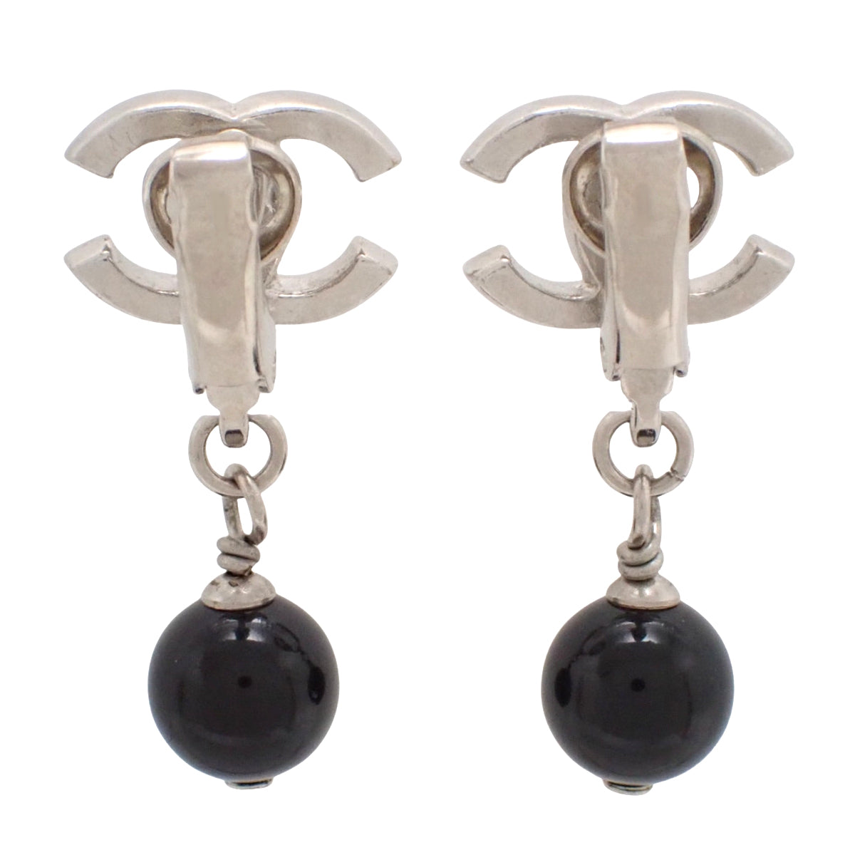 Coco Mark Black Pearl Earrings Metal