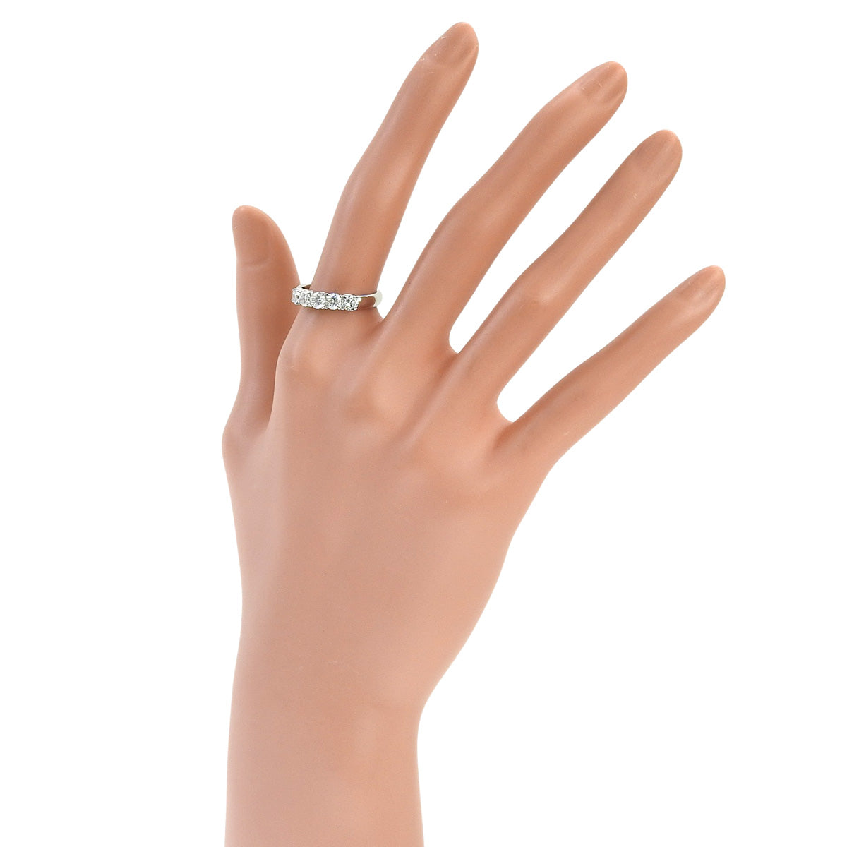 Diamond Ring D1.02 Platinum Pt900 Size 14(54) 4.9g