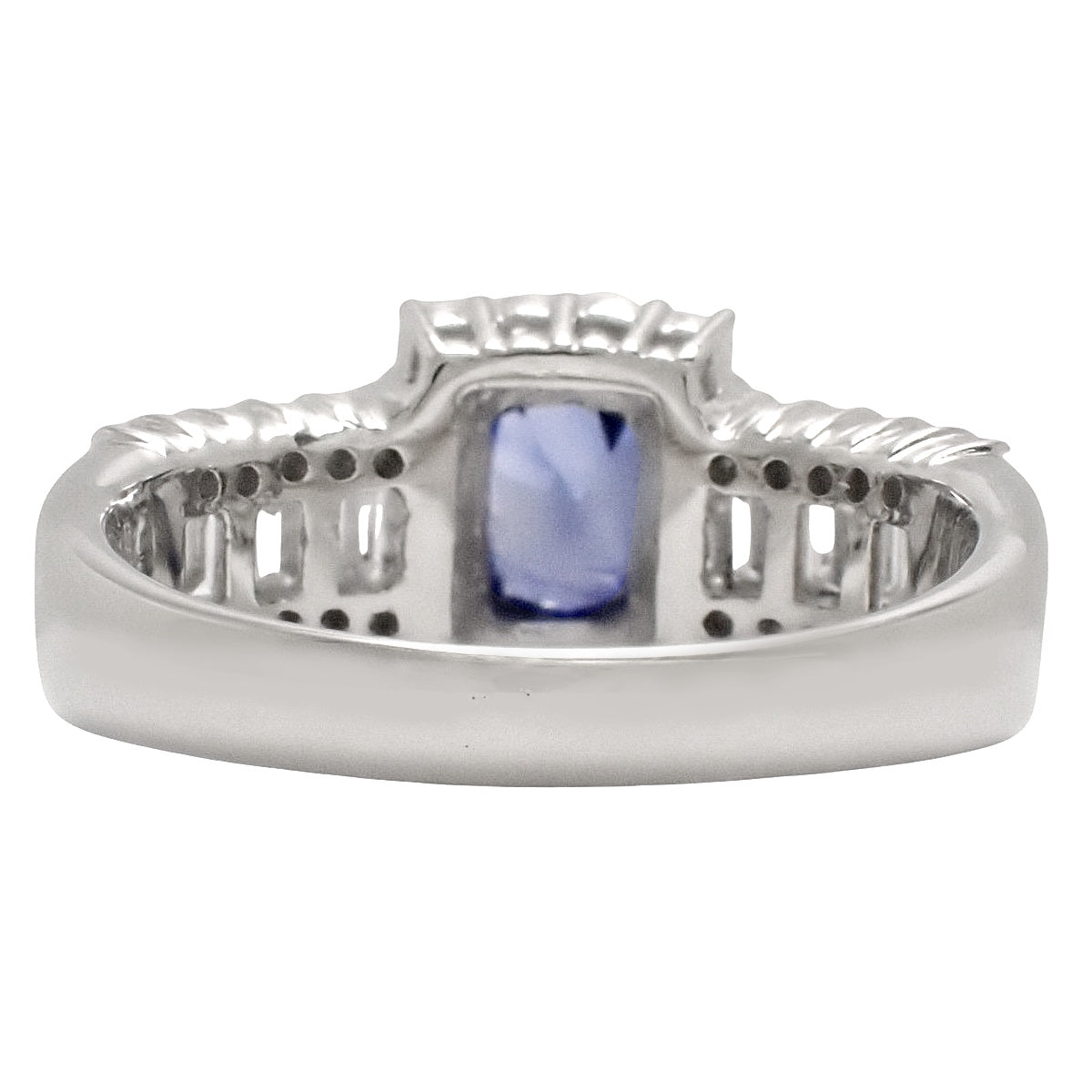 Sapphire and diamond ring, size S1.07/D1.14, platinum Pt900, 8.7g