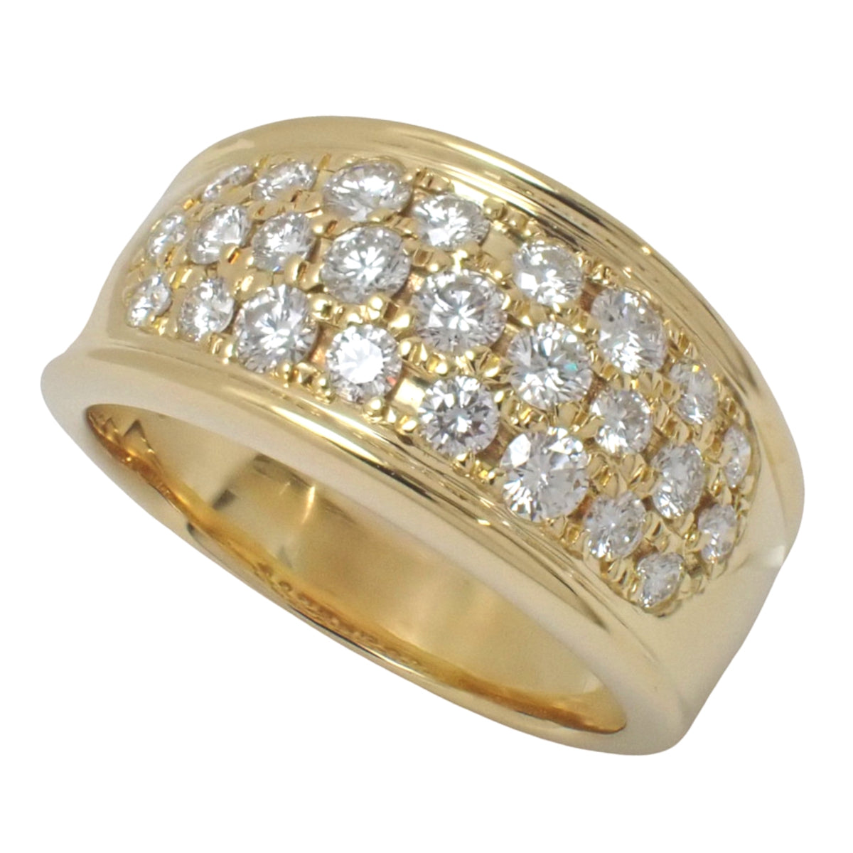 Diamond Ring D1.01 Yellow Gold K18YG 11.6g