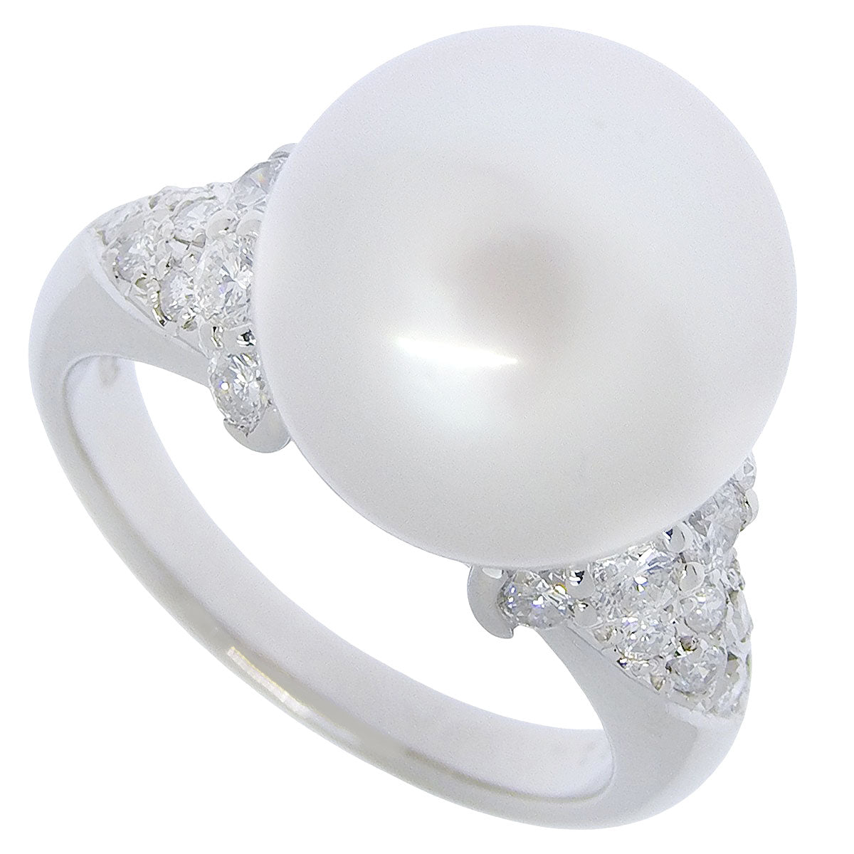 パール パヴェダイヤモンド リング D0.60 プラチナ Pt900 9.6g