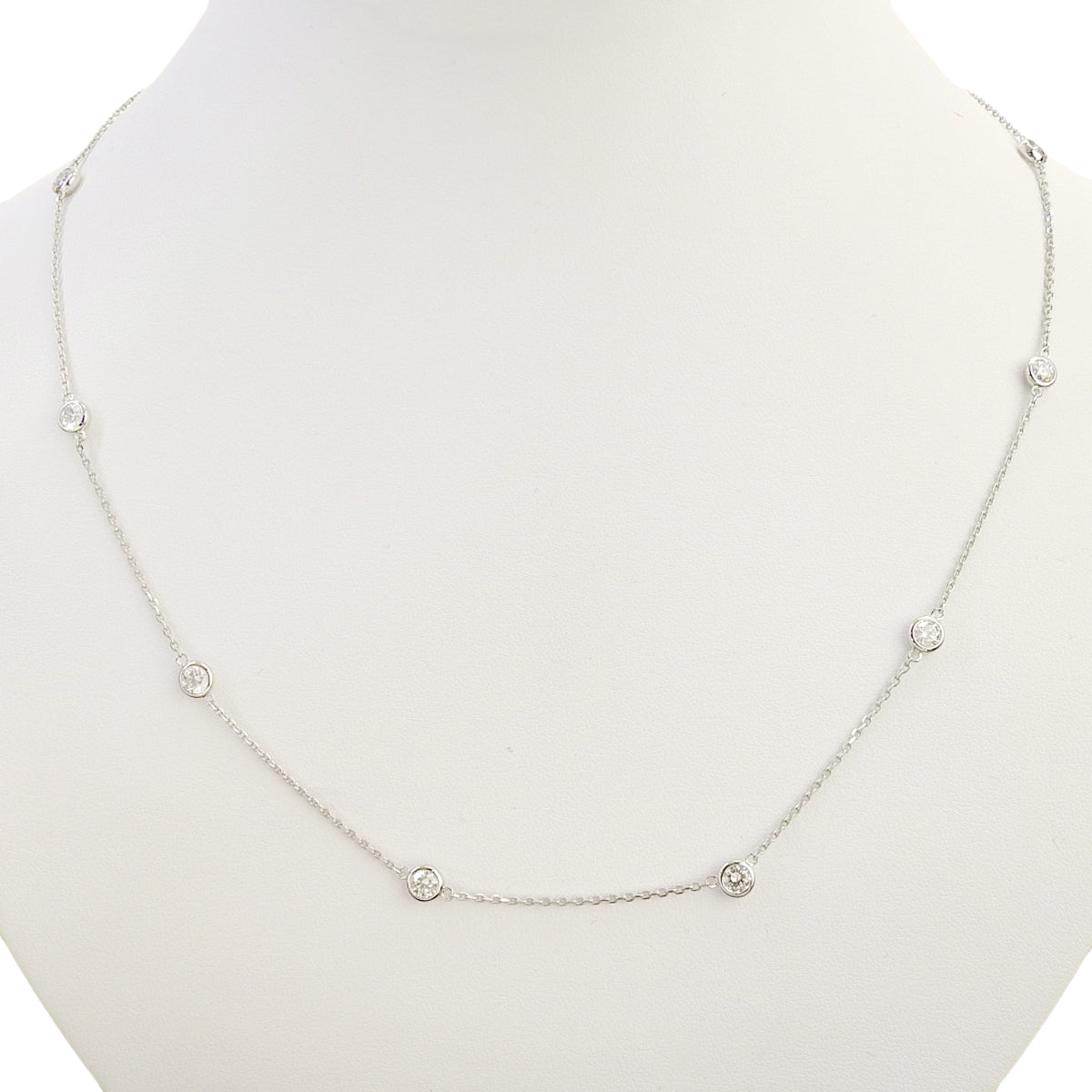 Diamond Necklace Platinum Pt900 Pt850 6.9g