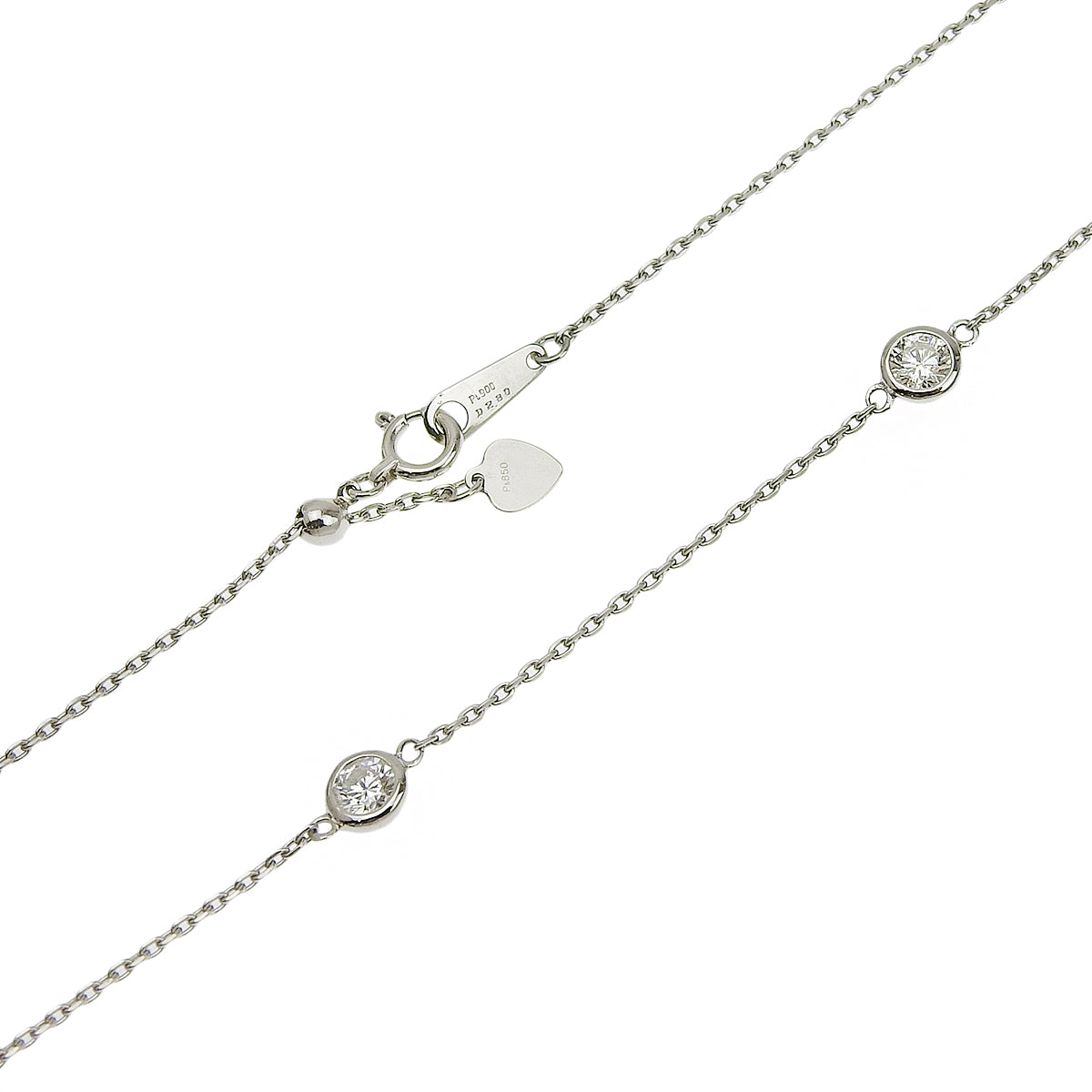 Diamond Necklace Platinum Pt900 Pt850 6.9g