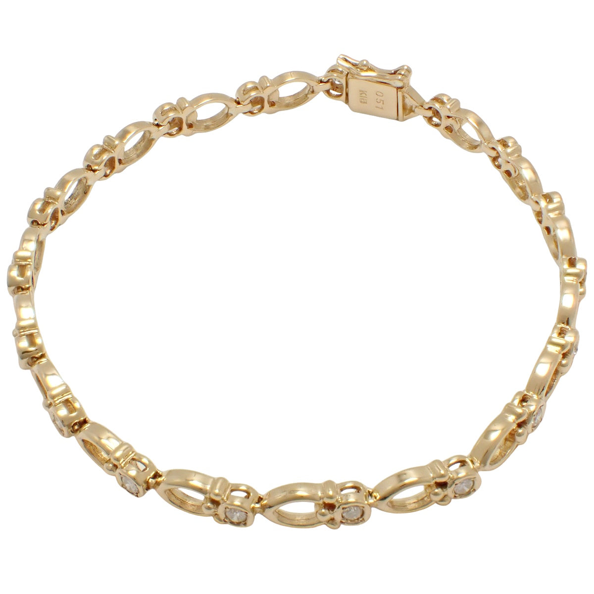 ダイヤモンド ブレスレット D0.51 K18YG 12.4g