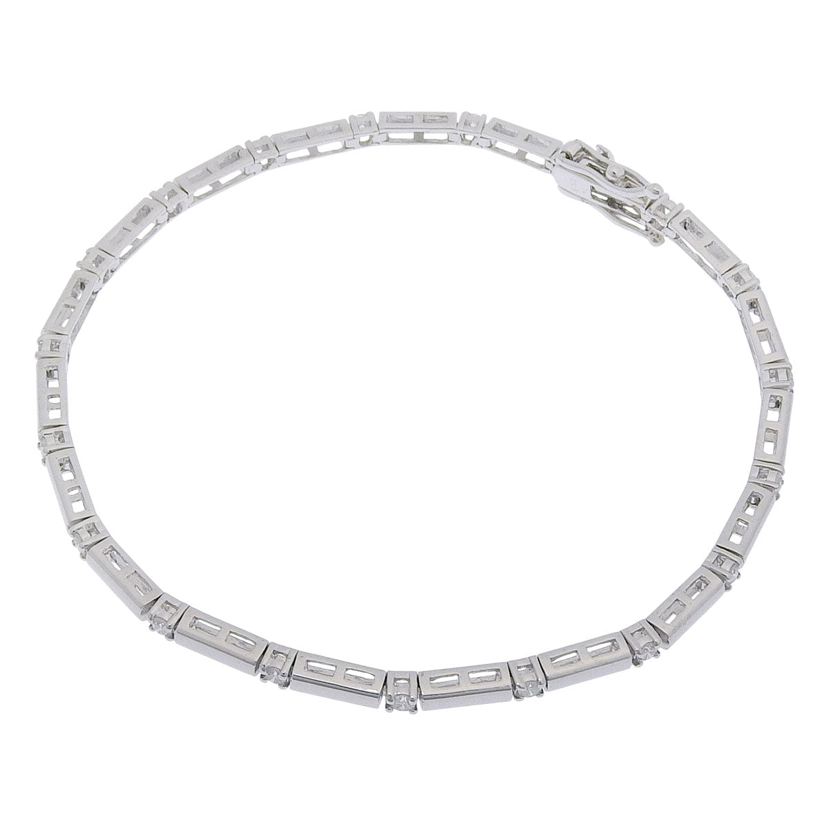 ダイヤモンド ブレスレット D0.50 ホワイトゴールド K18WG 7.8g