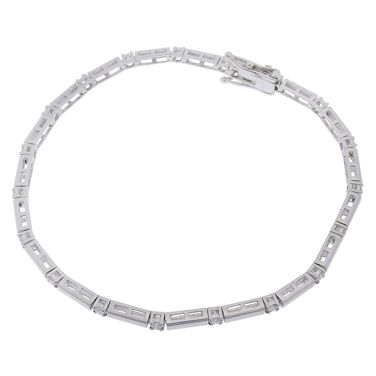 ダイヤモンド ブレスレット D0.50 ホワイトゴールド K18WG 7.8g