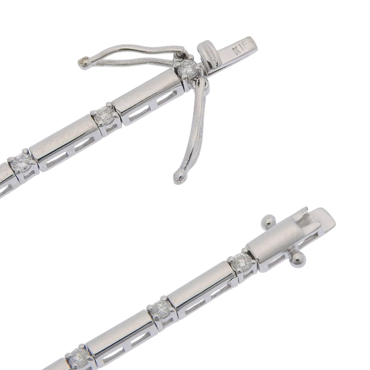 ダイヤモンド ブレスレット D0.50 ホワイトゴールド K18WG 7.8g