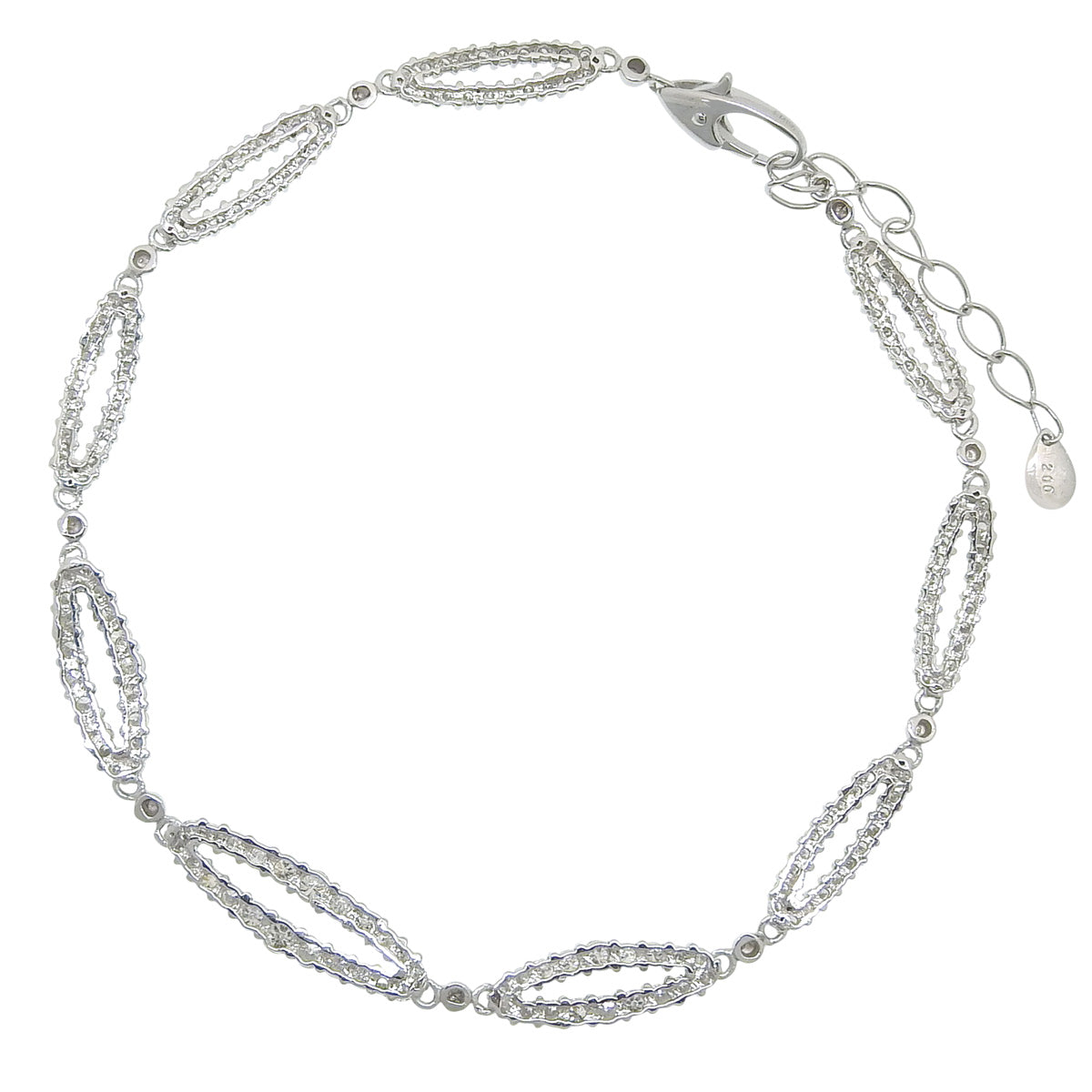 Diamond Bracelet D2.00 Platinum Pt850 K14WG 10.8g