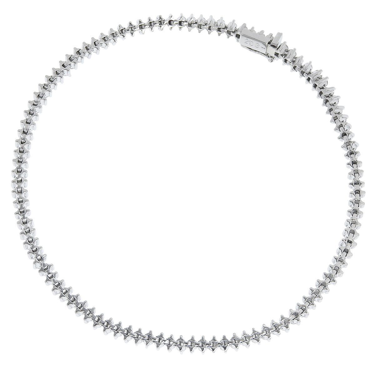 Tennis Bracelet D2.03 Platinum Pt900 12.3g