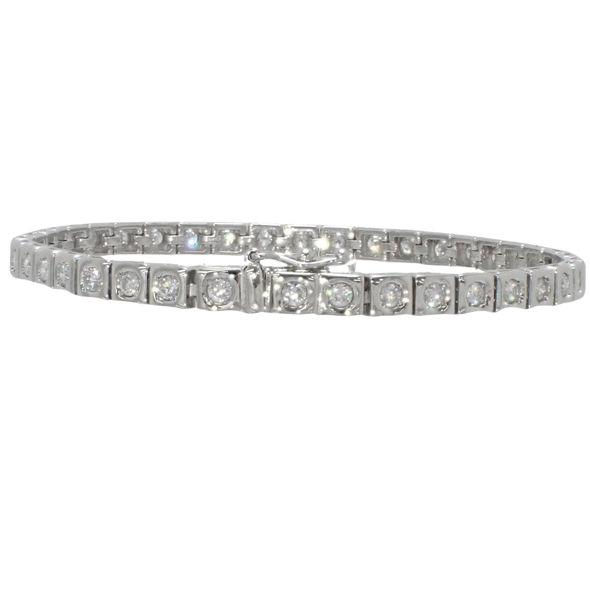 ダイヤ テニス ブレスレット D2.04 プラチナ Pt850 19.4g