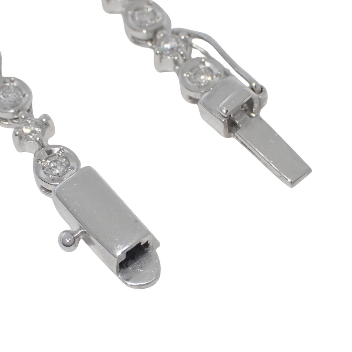 ダイヤモンド テニス ネックレス D3.50 ホワイトゴールド K18WG 19.0g