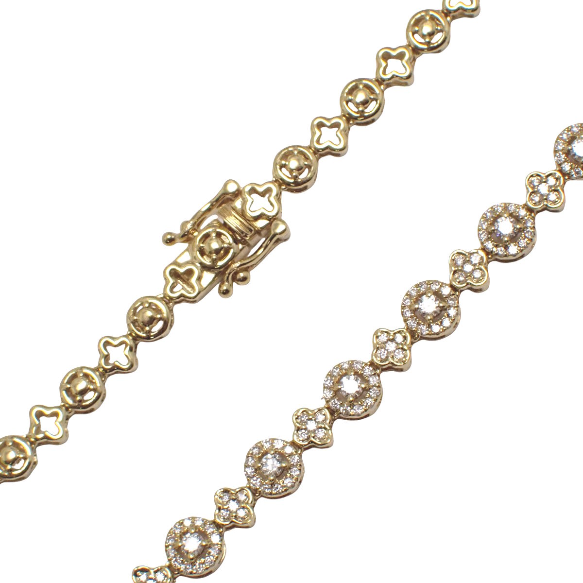 ダイヤモンド テニス ネックレス D1.80 イエローゴールド K18YG