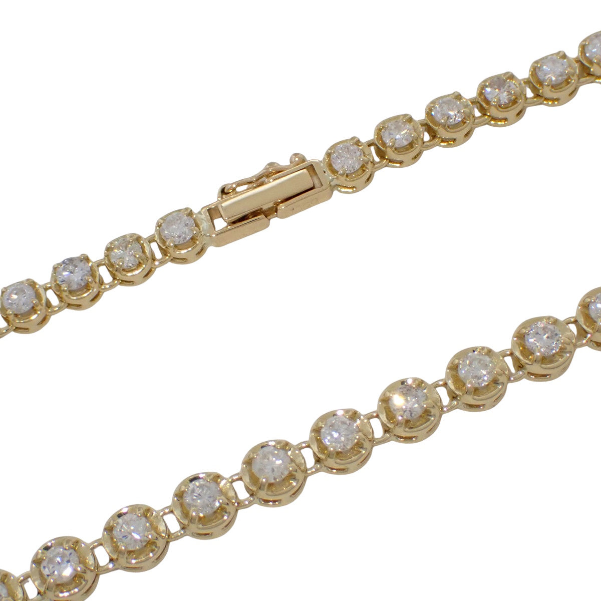 Tennis Diamond Necklace D6.60 Yellow Gold K18YG 23.8g