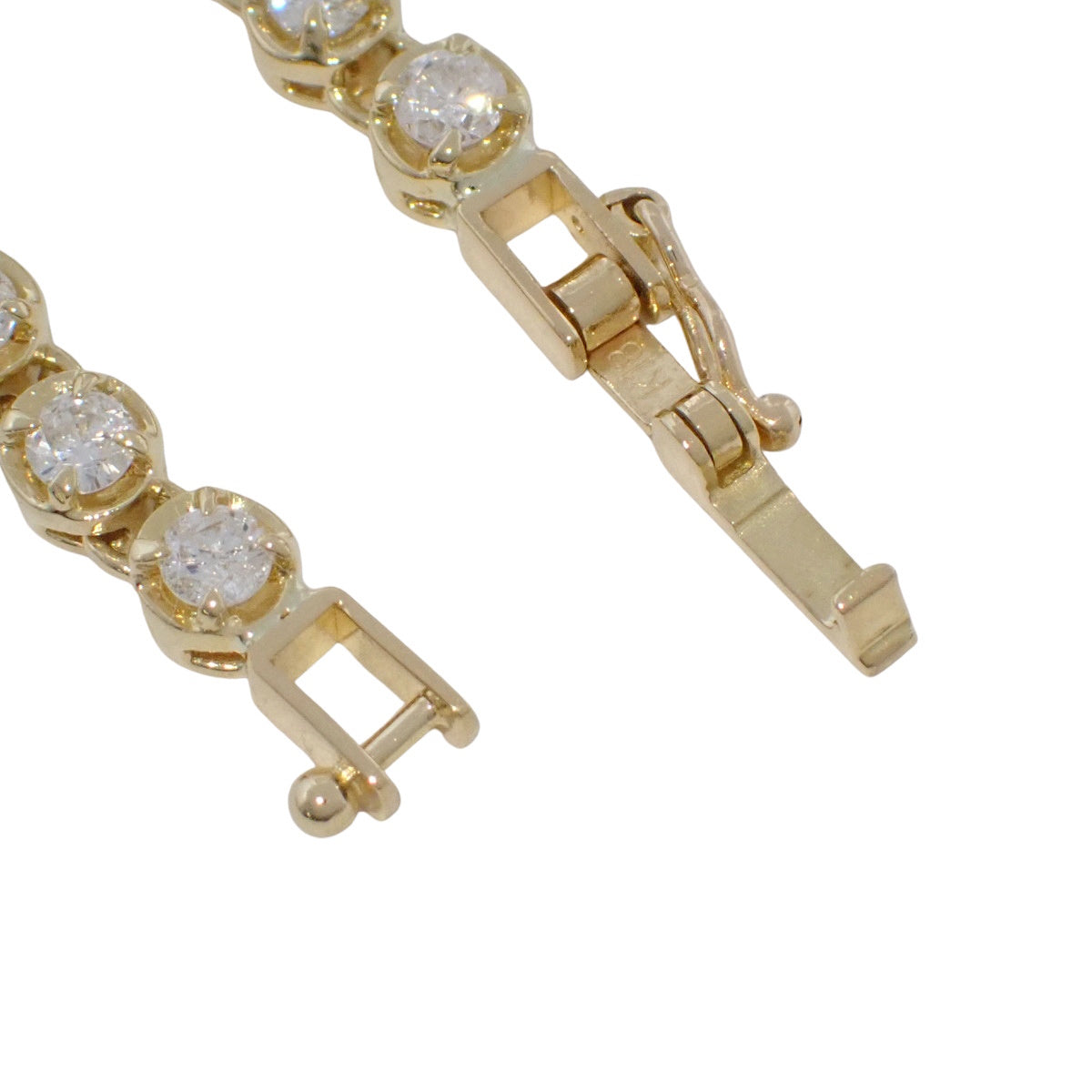 Tennis Diamond Necklace D6.60 Yellow Gold K18YG 23.8g