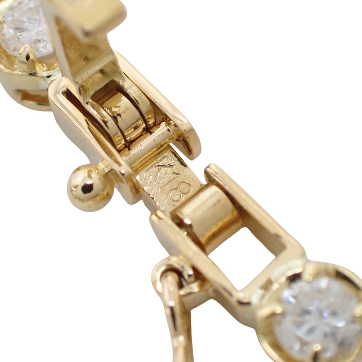 Tennis Diamond Necklace D6.60 Yellow Gold K18YG 23.8g