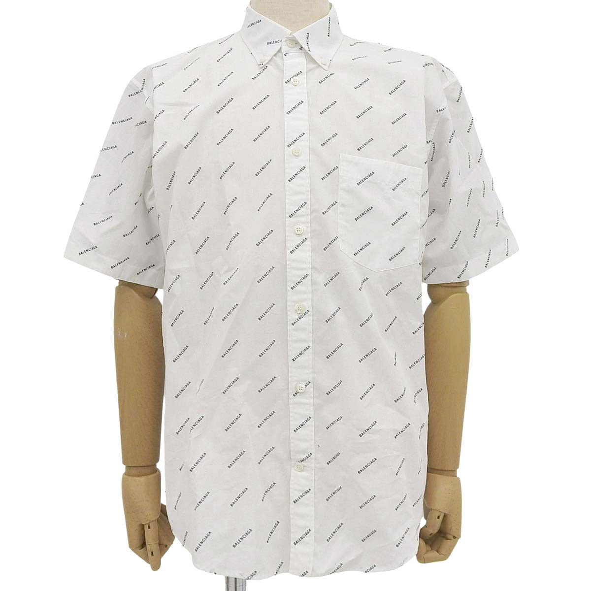 All-over logo print casual short-sleeved shirt 2018 size 37