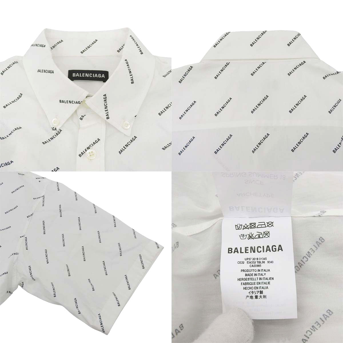 総柄ロゴプリント カジュアル半袖シャツ 2018年 37