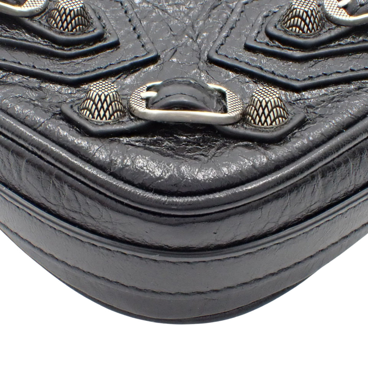 Lucagol Heart Mini Bag in Black Leather 722781