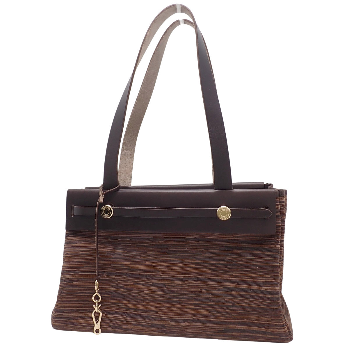 エールバッグ カバスPM トワルオフィシエ ヴィブラート レザー ダークブラウン マルチカラー ゴールド金具 □G刻印