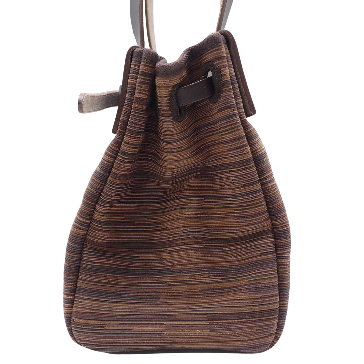 エールバッグ カバスPM トワルオフィシエ ヴィブラート レザー ダークブラウン マルチカラー ゴールド金具 □G刻印