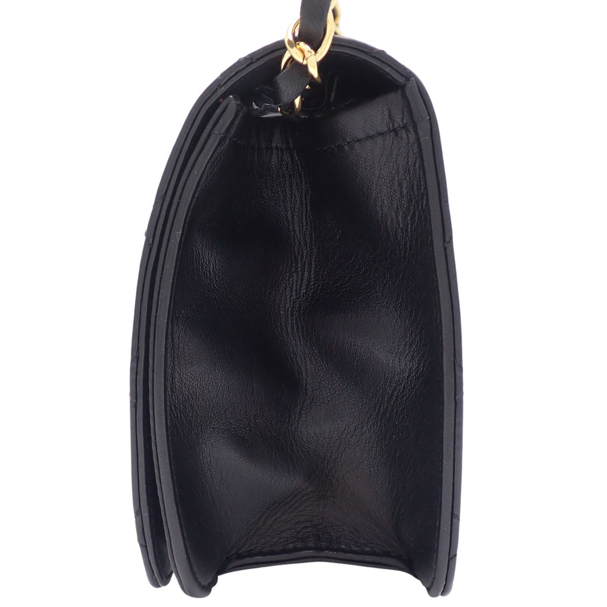 マトラッセ ココマーク チェーンショルダーバッグ ラムスキン ブラック A03668