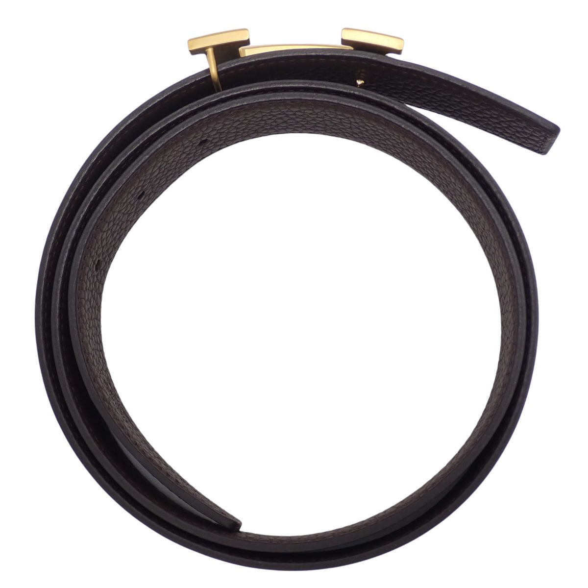 リバーシブル コンスタンスベルト Hベルト 90 ボックスカーフ トリヨンクレマンス ブラック ショコラ W刻印