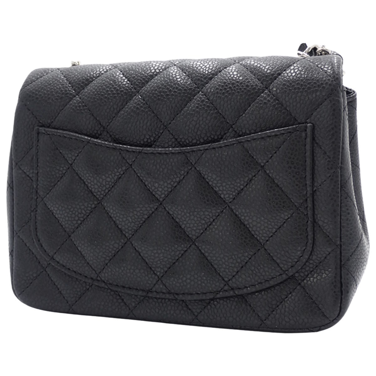 マトラッセ ココマーク チェーンショルダーバッグ キャビアスキン ブラック A35200