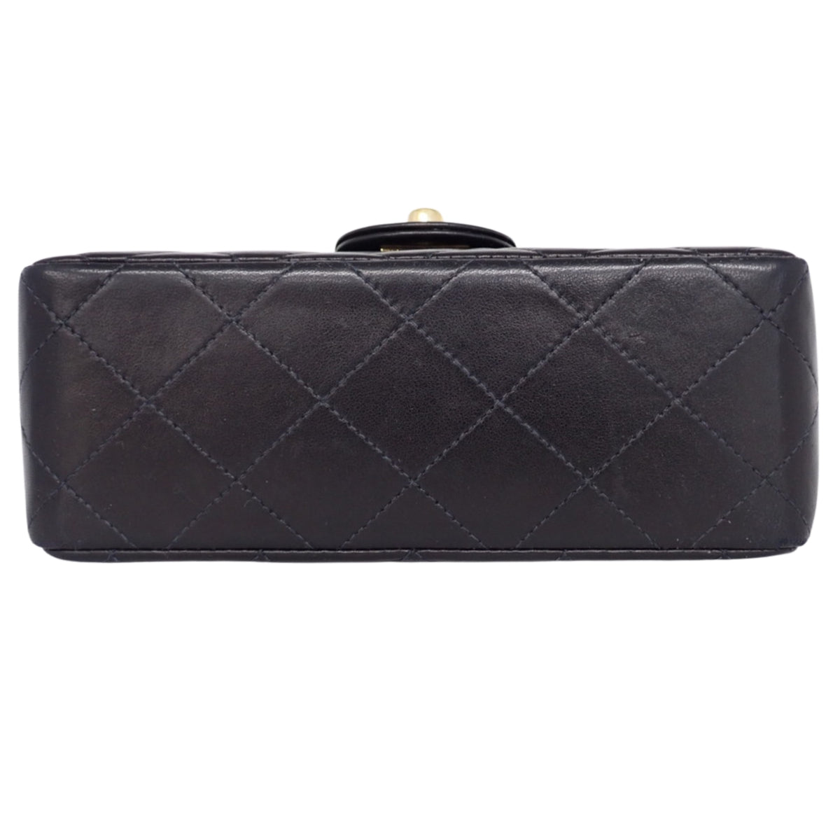 Matelasse Coco Mark Chain Shoulder Bag in Black Lambskin A01115