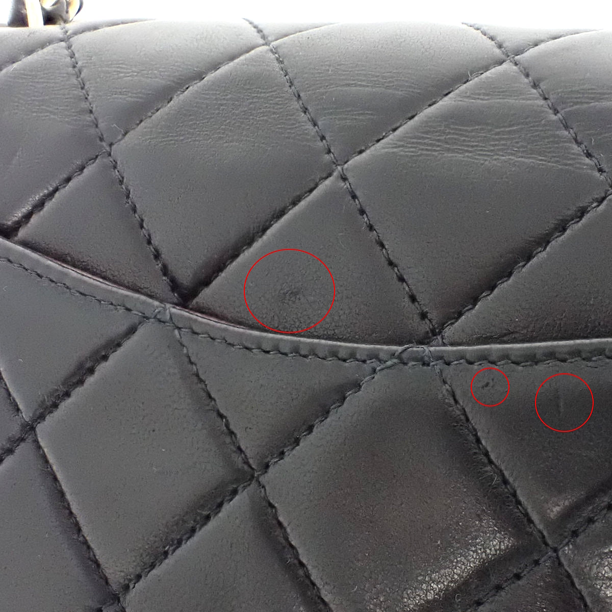 マトラッセ ココマーク チェーンショルダーバッグ ラムスキン ブラック A01115