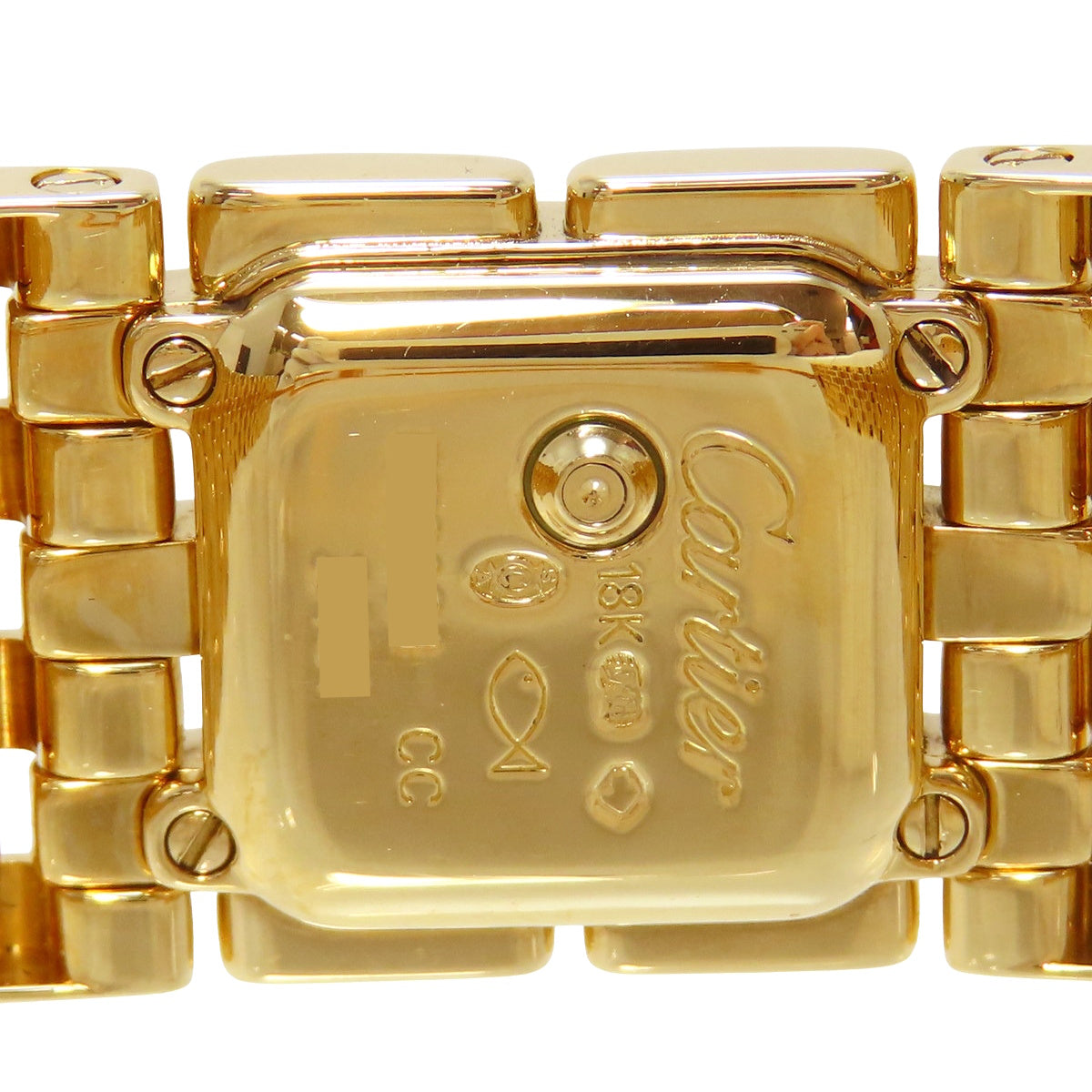Mini Panthère Ruban Diamond Bezel WG3001T7 YG White Mother-of-Pearl Dial White Quartz Ladies
