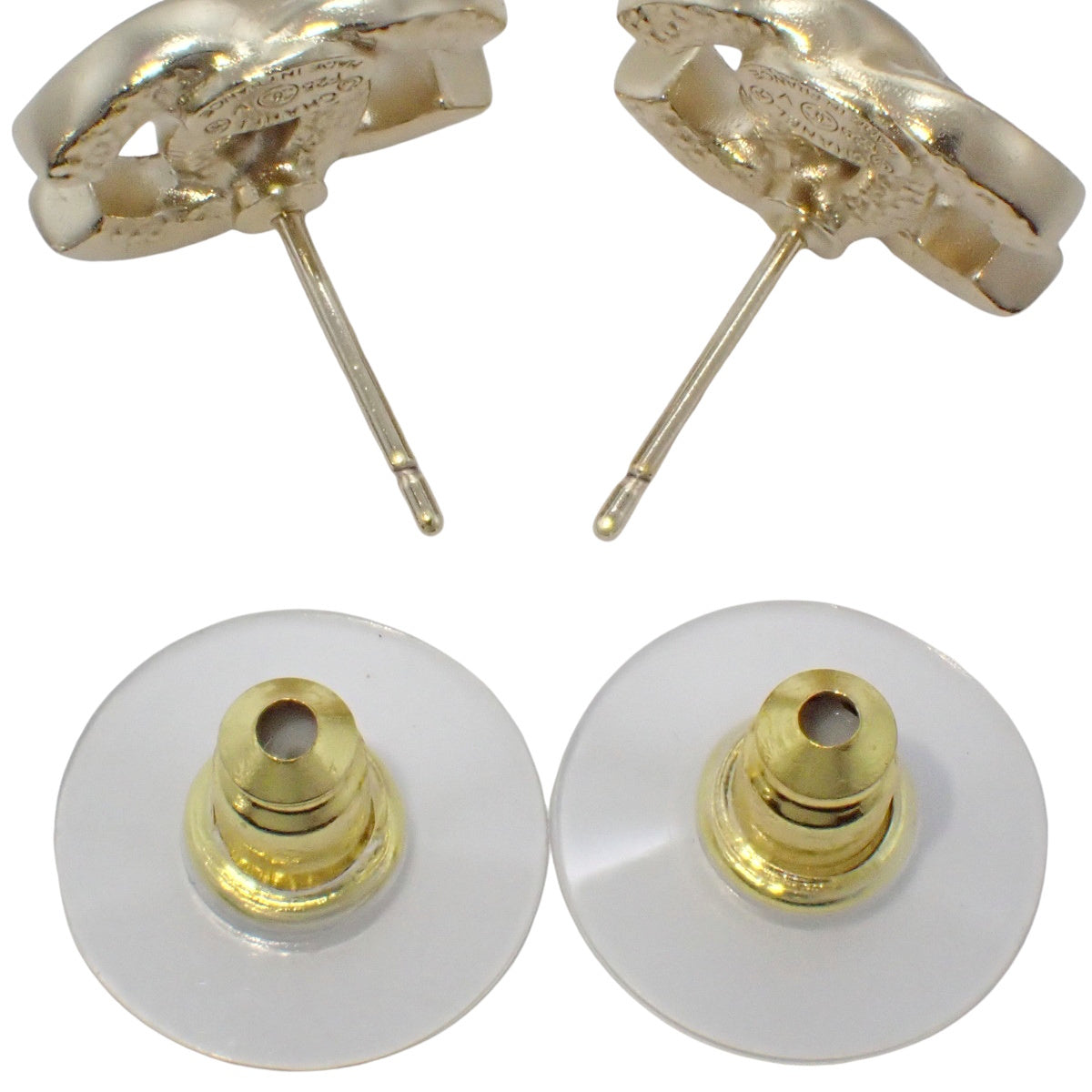 Coco Mark 镶钻耳环 金属 (GP)