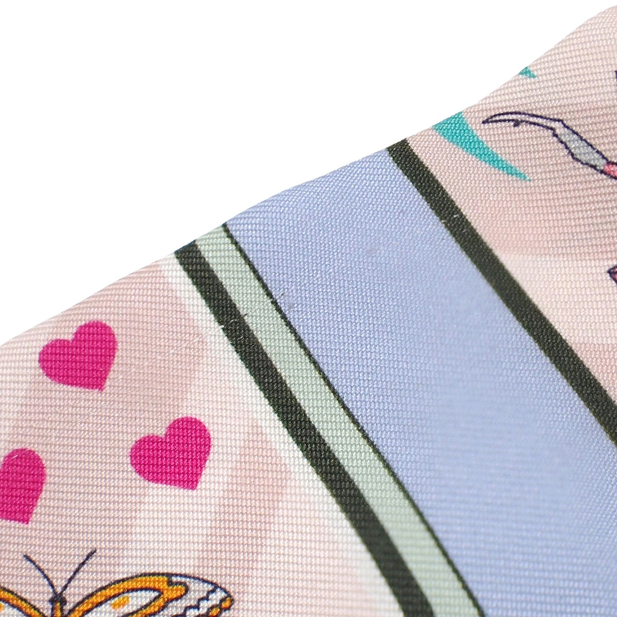 HERMES STORY Twilly Blue Pale Rose Vert H063875S 05