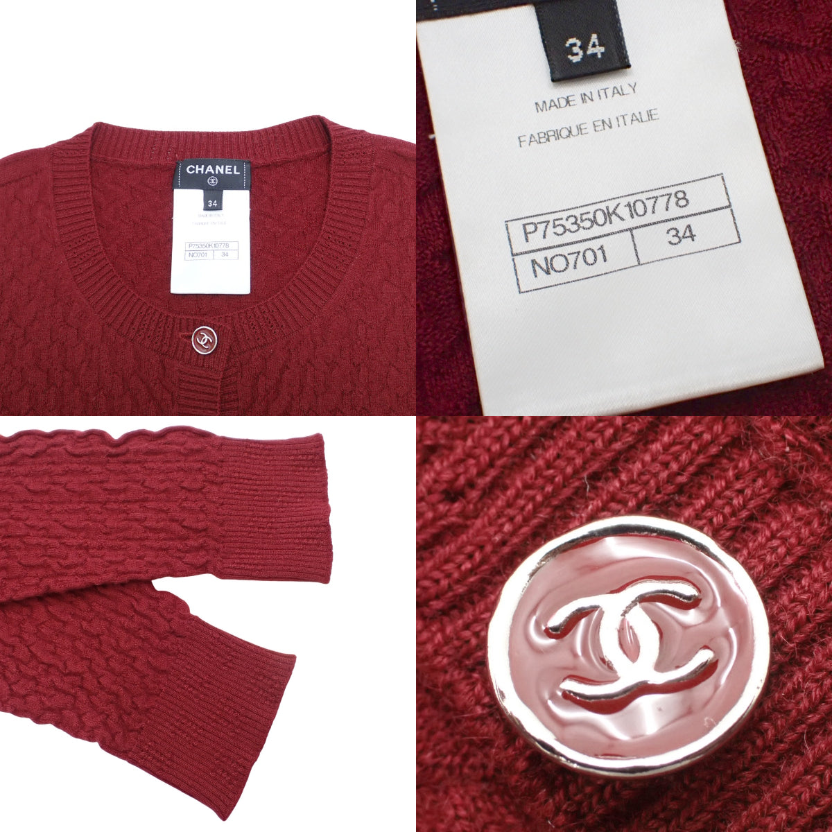 Coco Button Cardigan Size 34 P75