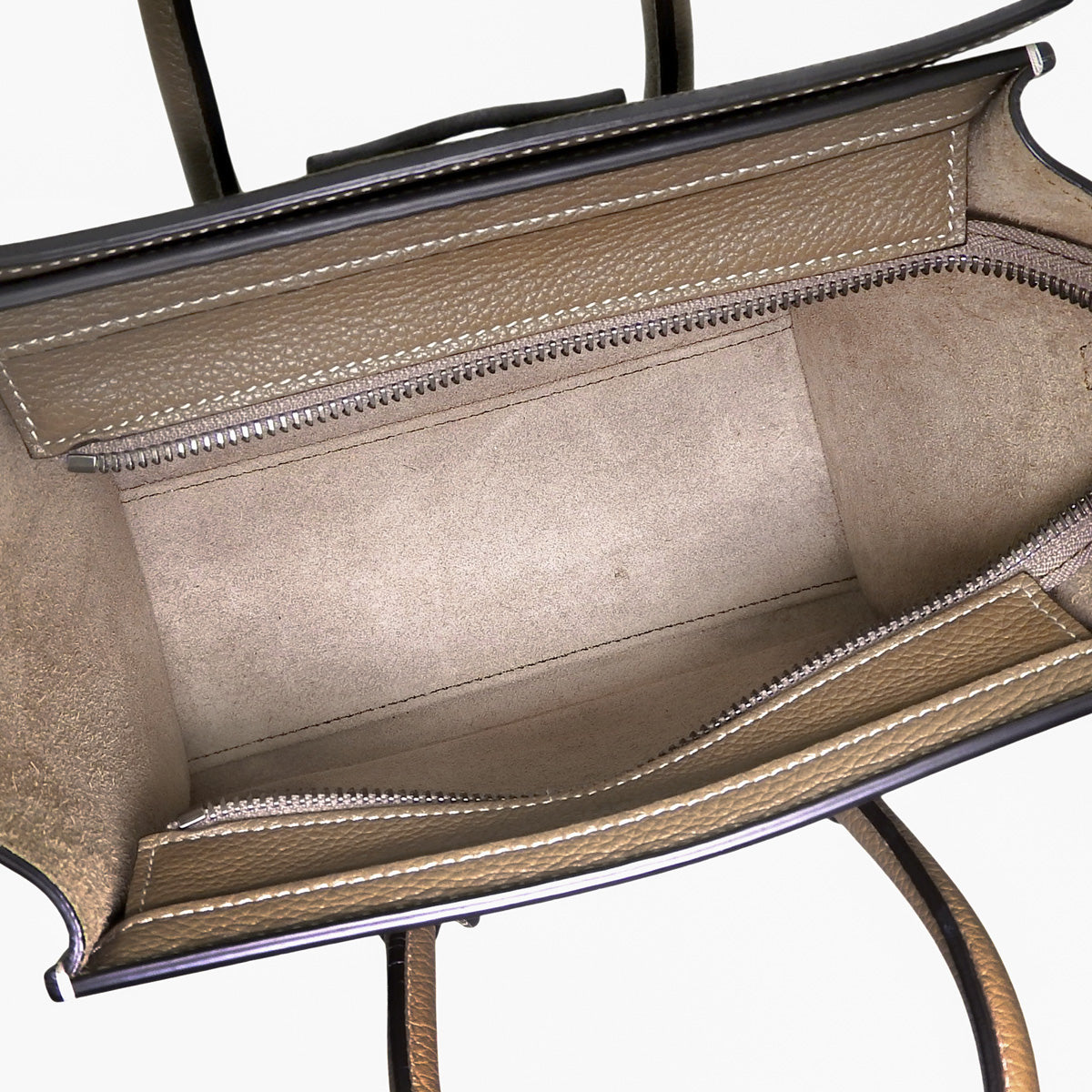 Luggage Nano Shopper in Drummed Calfskin, Slim Fit, 189243DRU.09SO