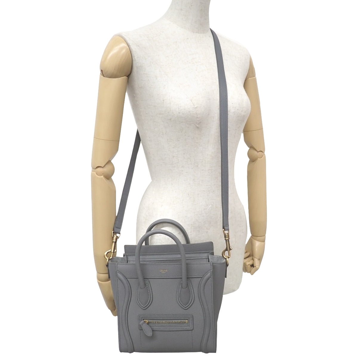 Luggage Nano Shopper 手提包,滚筒小牛皮材质,煤炭色,货号 189243AQL.10KL