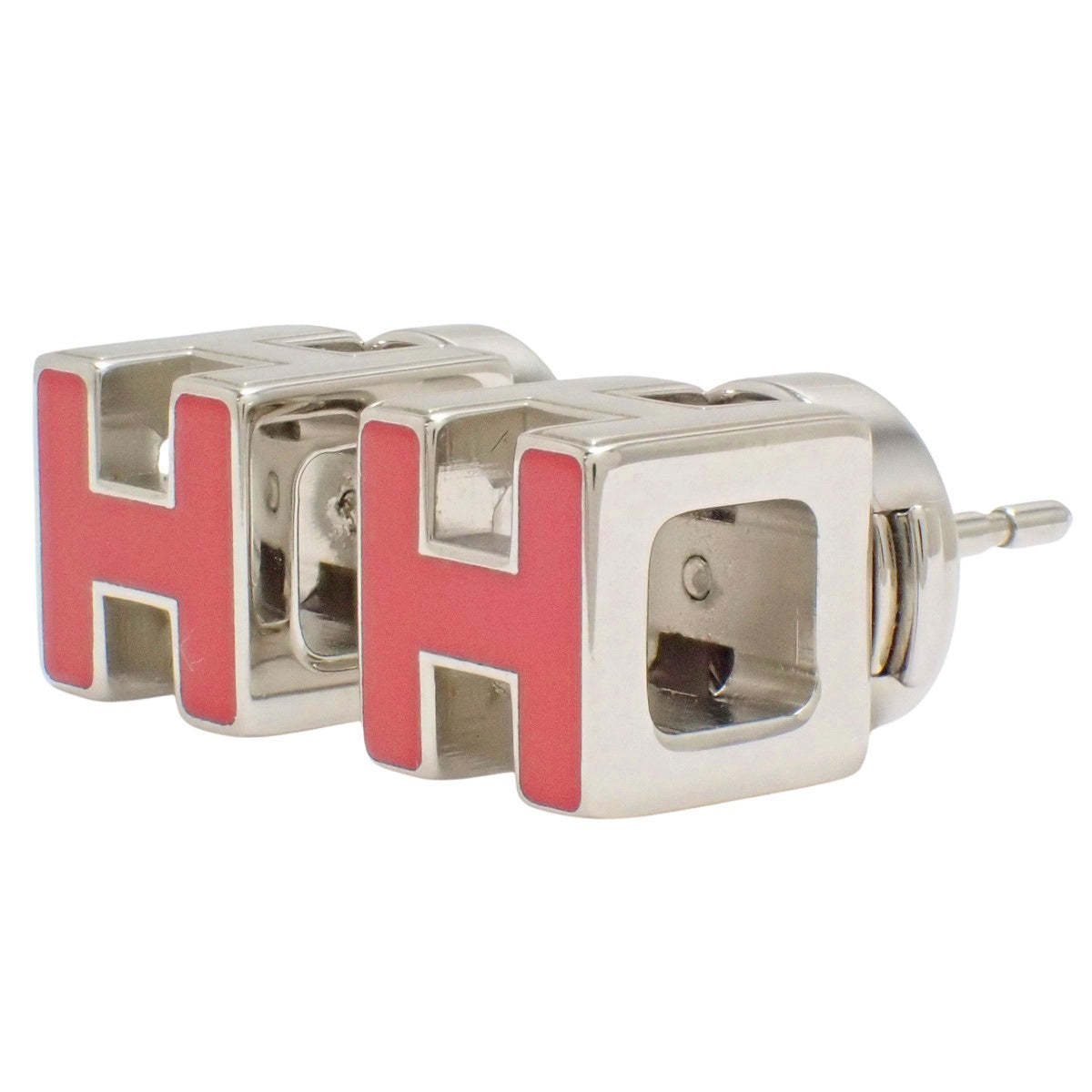 CACHEUX D'ACHE H-Cube Pierced Earrings, Metal