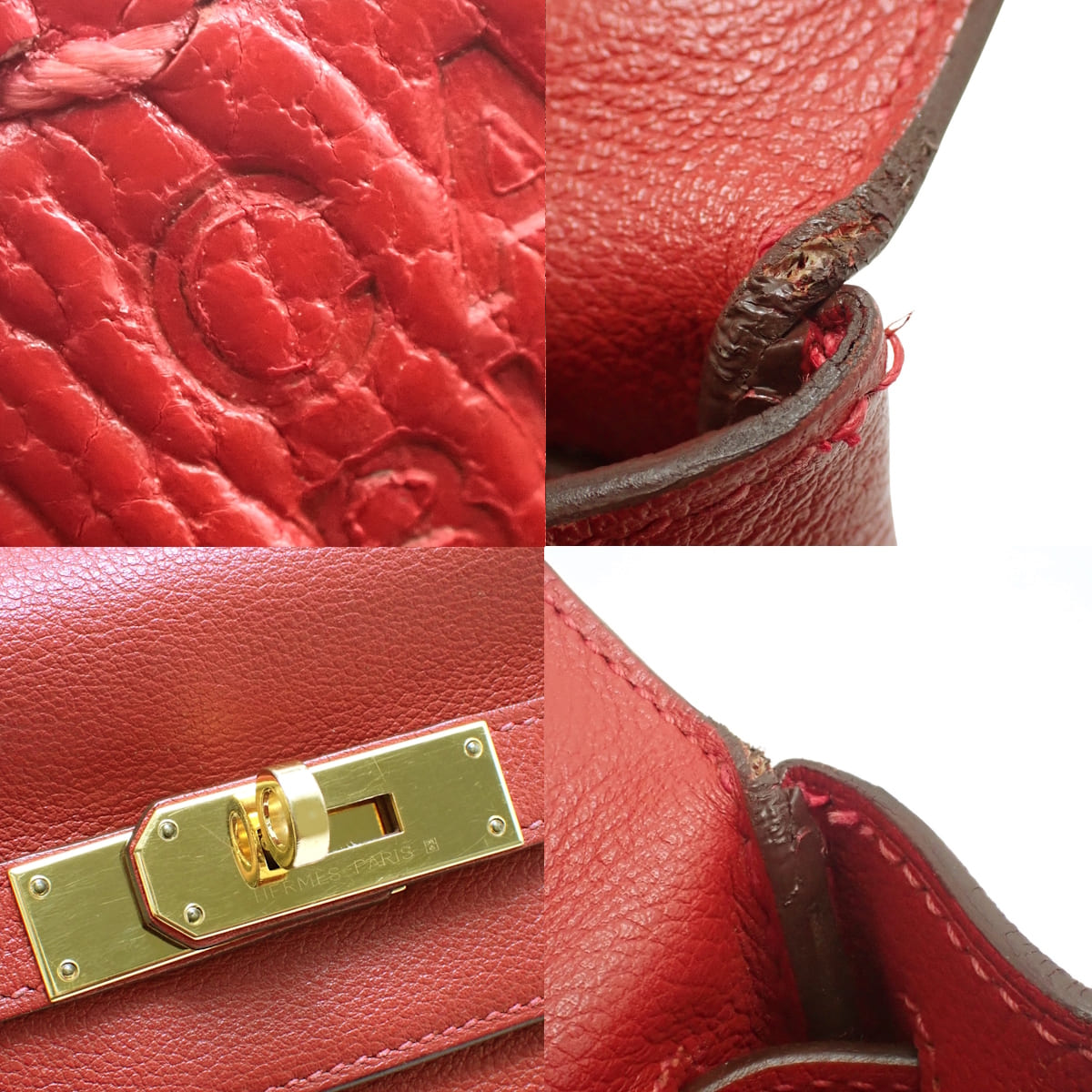 Kelly 28 (inner stitching) Evercolor Rouge Kazak, gold hardware, C stamp